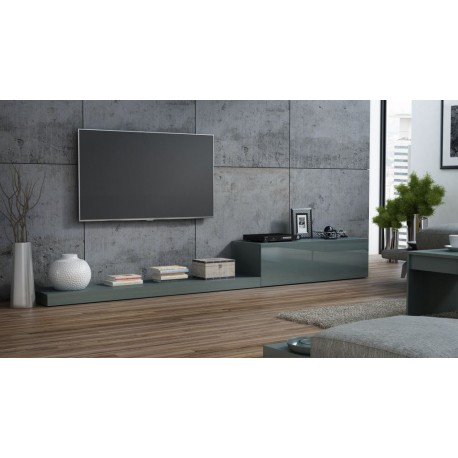 60-19727 LIFE TV Stand grey/grey gloss DIOMMI CAMA-LIFE-RTV-SZARY/SZARY