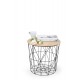 60-21475 MARIFFA c. table, color: natural / black DIOMMI V-CH-MARIFFA-LAW-CZARNY/NATURALNY