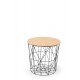 60-21475 MARIFFA c. table, color: natural / black DIOMMI V-CH-MARIFFA-LAW-CZARNY/NATURALNY