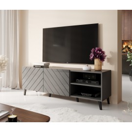 60-19643 TV stand 150 ABETO mat grey/ gloss grey DIOMMI CAMA-ABETO-RTV-150-GRA/GRA