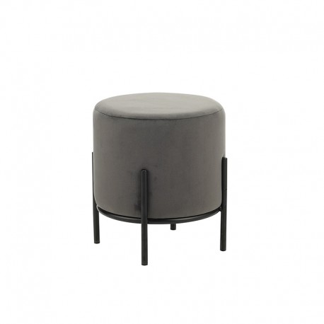 40-0140 BELLA/R ΣΚΑΜΠΟ GREY VELVET ΥΦΑΣΜΑ Φ.35Χ38εκ.