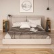 119-001181 Κομοδίνο Immerse pakoworld σετ 2 τμχ. oak-ανθρακί 27x25x60εκ