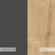 119-001181 Κομοδίνο Immerse pakoworld σετ 2 τμχ. oak-ανθρακί 27x25x60εκ