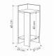 119-001181 Κομοδίνο Immerse pakoworld σετ 2 τμχ. oak-ανθρακί 27x25x60εκ