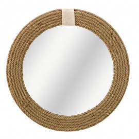 233-000015 Καθρέπτης Rope pakoworld φυσικό 60x2x60εκ