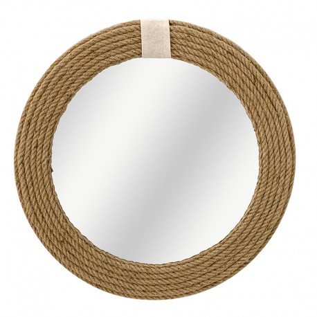 233-000015 Καθρέπτης Rope pakoworld φυσικό 60x2x60εκ