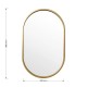 233-000013 Καθρέπτης Ellipse pakoworld χρυσό 50x2x80εκ