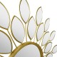 233-000002 Καθρέπτης Flower pakoworld χρυσό 83x2.5x83εκ
