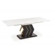 60-21960 VINCENZO table white marble, leg black/gold DIOMMI V-CH-VINCENZO-ST