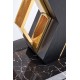 60-21960 VINCENZO table white marble, leg black/gold DIOMMI V-CH-VINCENZO-ST