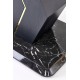 60-21960 VINCENZO table white marble, leg black/gold DIOMMI V-CH-VINCENZO-ST
