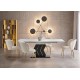 60-21960 VINCENZO table white marble, leg black/gold DIOMMI V-CH-VINCENZO-ST