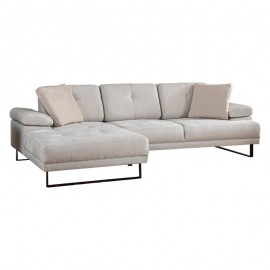 071-001461 Γωνιακός καναπές με δεξιά γωνία PWF-0586 pakoworld ύφασμα μπεζ 314x174x83εκ