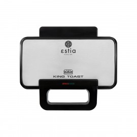 06-12359 ESTIA ΤΟΣΤΙΕΡΑ KING TOAST 2 ΘΕΣΕΩΝ 900w ΜΕ ΒΑΘΙΕΣ ΑΠΟΣΠΩΜΕΝΕΣ ΑΝΤΙΚΟΛΛΗΤΙΚΕΣ ΠΛΑΚΕΣ