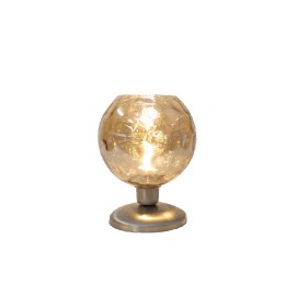 3043-Amber InLight Επιτραπέζιο φωτιστικό από μέταλλο και μελί γυαλί 1XE27 D:30cm (3043-Amber)