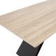 029-000143 Τραπέζι Sabrina pakoworld sintered stone sonoma-μαύρο 180x90x75εκ