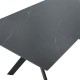 029-000142 Τραπέζι Olivet pakoworld sintered stone μαύρο μαρμάρου-μαύρο 180x90x75εκ