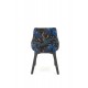 Καρέκλα τραπεζαρίας ENDO 57x56x86 μαύρο/μπλε DIOMMI 60-24927