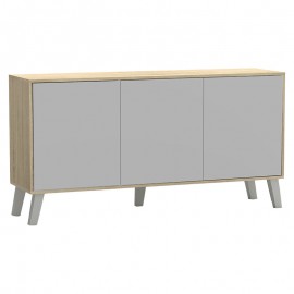 248-000005 Μπουφές Billie pakoworld sonoma-γκρι 149x40x77εκ