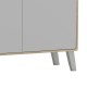 248-000005 Μπουφές Billie pakoworld sonoma-γκρι 149x40x77εκ