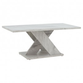 049-000063 Τραπέζι σαλονιού Solange pakoworld χρώμα λευκό μαρμάρου 110x55x47.5εκ