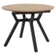 235-000023 Tραπέζι Frances pakoworld επεκτεινόμενο MDF sonoma-μαύρο 100-140x100x75εκ