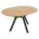 235-000023 Tραπέζι Frances pakoworld επεκτεινόμενο MDF sonoma-μαύρο 100-140x100x75εκ
