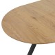 235-000023 Tραπέζι Frances pakoworld επεκτεινόμενο MDF sonoma-μαύρο 100-140x100x75εκ