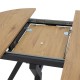 235-000023 Tραπέζι Frances pakoworld επεκτεινόμενο MDF sonoma-μαύρο 100-140x100x75εκ