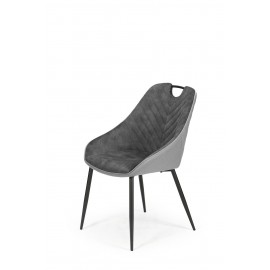 60-21147 K412 chair, color: dark grey / light grey DIOMMI V-CH-K/412-KR-C.POPIEL/J.POPIEL