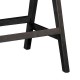 247-000010 Σκαμπό bar με μπράτσα Winslow pakoworld ξύλο rubberwood μαύρο-pvc rattan φυσικό-ύφασμα γκρι