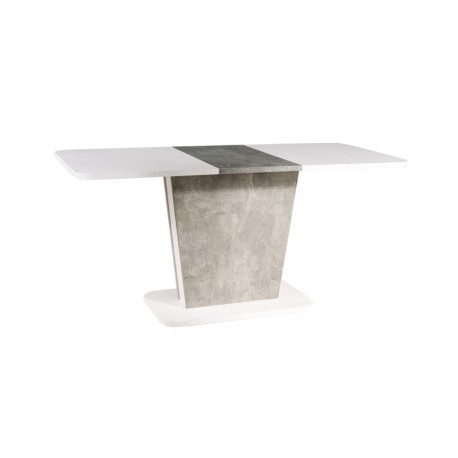 80-1678 CALIPSO TABLE WHITE MATT / GRAY (CONCRETE EFFECT) 110 (145) X68.6 IN DIOMMI CALIPSOBMSZ110IN