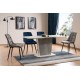 80-1678 CALIPSO TABLE WHITE MATT / GRAY (CONCRETE EFFECT) 110 (145) X68.6 IN DIOMMI CALIPSOBMSZ110IN