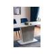 80-1678 CALIPSO TABLE WHITE MATT / GRAY (CONCRETE EFFECT) 110 (145) X68.6 IN DIOMMI CALIPSOBMSZ110IN