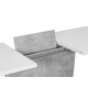 80-1678 CALIPSO TABLE WHITE MATT / GRAY (CONCRETE EFFECT) 110 (145) X68.6 IN DIOMMI CALIPSOBMSZ110IN