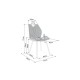 80-1539 Επενδυμένη καρέκλα Arco 51x51x91 μαύρο σκελετό/γκρι βελούδο bluvel 14 DIOMMI ARCOVCSZ