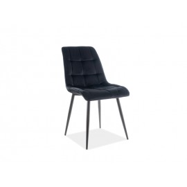 80-1614 Επενδυμένη καρέκλα Chic 50x43x88 μαύρο/μαύρο βελούδο DIOMMI CHICVCC