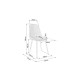 80-1760 Επενδυμένη καρέκλα Fox 43x43x89 μαύρος σκελετός/γκρι βελούδο DIOMMI FOXVCSZ