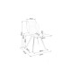 80-1954 Επενδυμένη καρέκλα Ginger 51x41x85 μαύρος μεταλλικός σκελετός/μπεζ βελούδο bluvel 28 DIOMMI GINGERVCBE