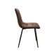 80-2191 Επενδυμένη καρέκλα MIla 45x41x86 μαύρος μεταλλικός σκελετός/καφέ βελούδο bluvel 48 DIOMMI MILAVCBR