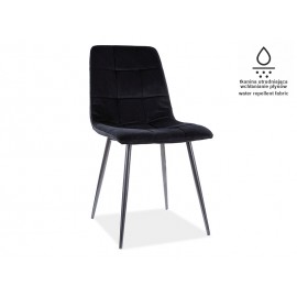 80-2028 Επενδυμένη καρέκλα MIla 45x41x86 μαύρος μεταλλικός σκελετός/μαύρο velvet 99 DIOMMI MILAMVCC