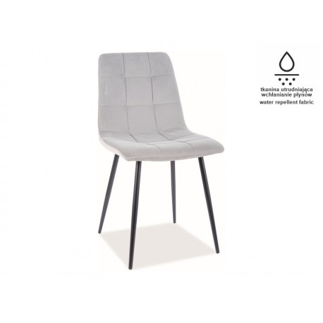 80-2133 Επενδυμένη καρέκλα ύφασμια MIla 45x41x86 μαύρο/γκρι DIOMMI MILAMVCSZ