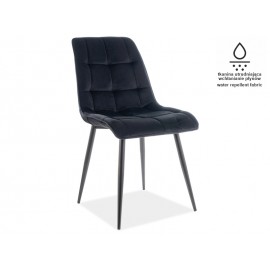 80-1624 Επενδυμένη καρέκλα ύφασμιμι Chic 50x43x88 μαύρο DIOMMI CHICMVCC