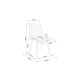 80-1647 Επενδυμένη καρέκλα ύφασμιμι Chic 50x43x88 μαύρο/γκρι βελούδο DIOMMI CHICVCSZ14