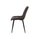 80-1610 Επενδυμένη καρέκλα ύφασμιμι Chic 50x43x88 μαύρο/καφέ βελούδο DIOMMI CHICVCBR