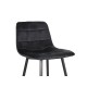80-2038 Καρέκλα μπαρ με επένδυση ύφασμα MIla-H 43x40x87 μαύρο/μαύρο βελούδο DIOMMI MILAH2VCC
