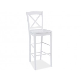 80-1711 Ξύλινη καρέκλα μπαρ CD-964 37x40x112 λευκή DIOMMI CD964B