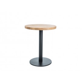 80-2243 Στρογγυλό τραπέζι μπαρ ξύλινο Puro II Φ60x76 μαύρο/δρυσ DIOMMI PURO2LDCFI60