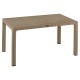 253-000062 Τραπεζαρία κήπου Explore-Frontline pakoworld σετ 7τεμ PP cappuccino 150x90x73,5εκ.