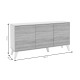 248-000005 Μπουφές Billie pakoworld sonoma-γκρι 149x40x77εκ